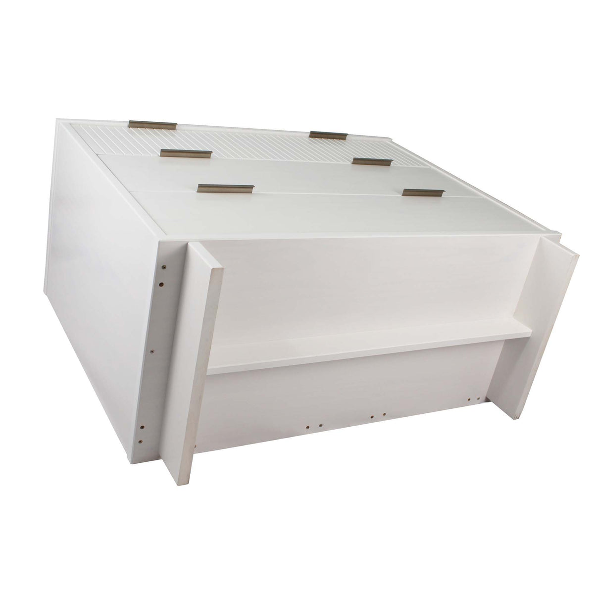 HouseOfZazla solid wood 3-drawer dresser with ribbed fronts in white on Tampa Home & Garden Store