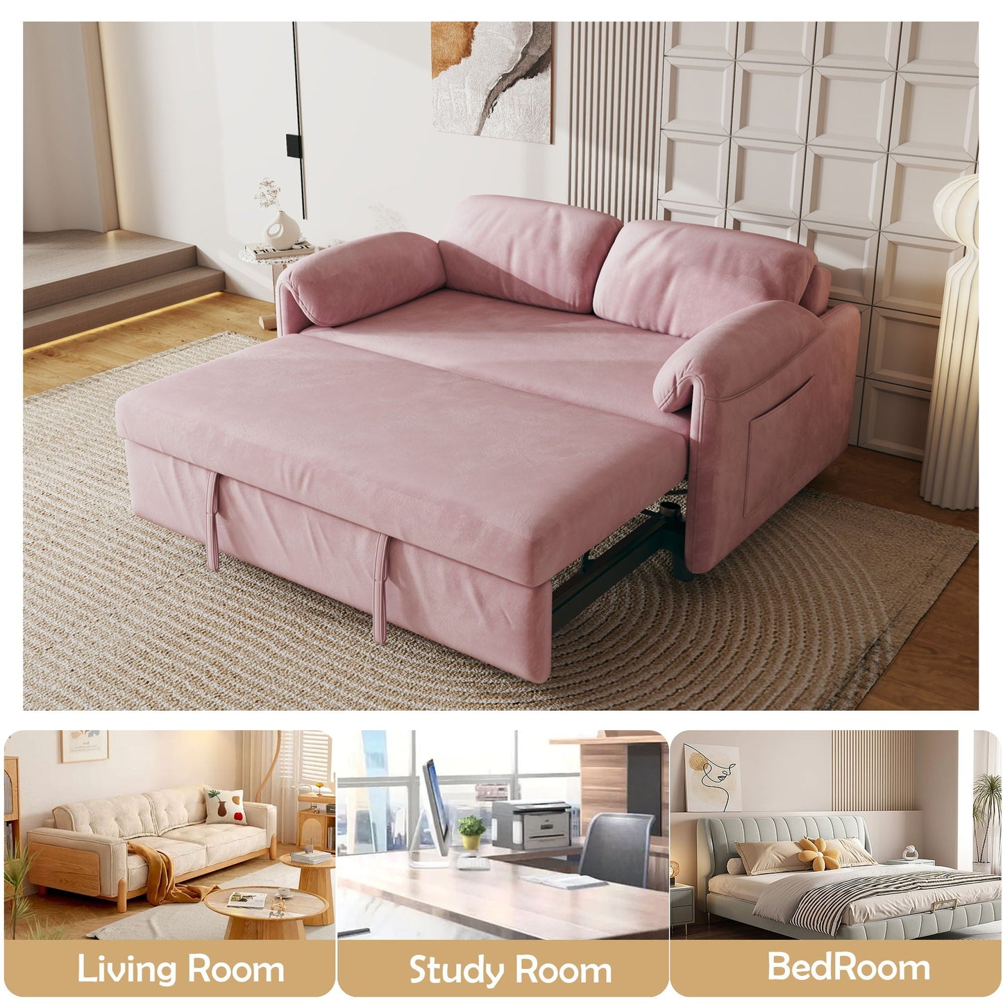 Dual Purpose Sofa and Retractable Queen Bed