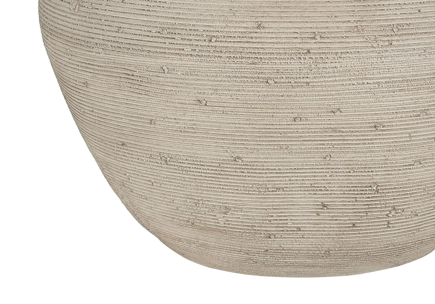 Cream Concrete Table Lamp with Linen Shade