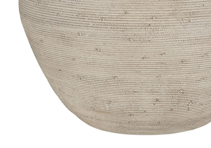 Cream Concrete Table Lamp with Linen Shade
