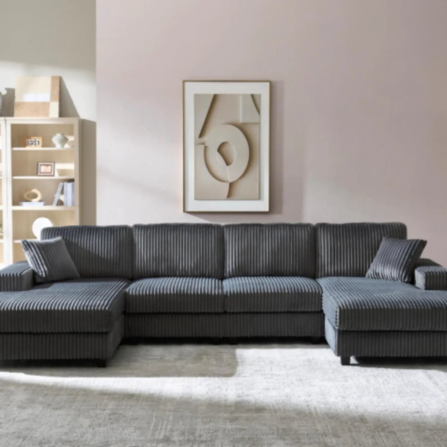 U Shaped Convertible Sofa Four Seater Lounge