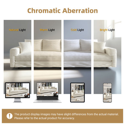 Deep Seat Sofa Bed With Ottoman and Soft Pillows