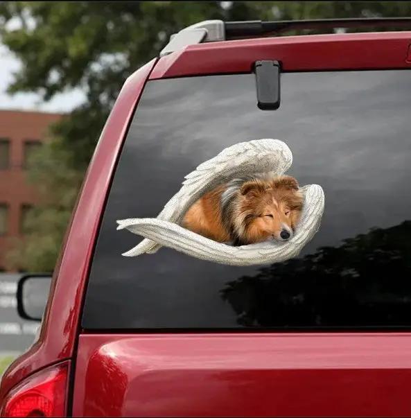 Car Pendant Sleeping Dog Angel Decor Hanging