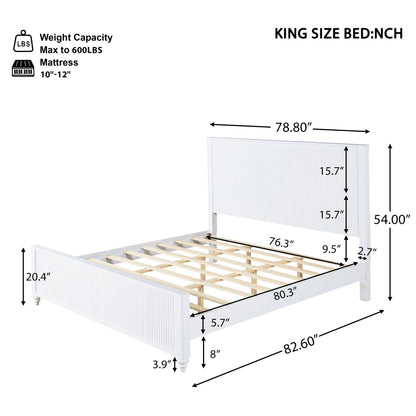 King Size Premium Pine Wood Bed and Frame
