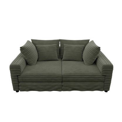 Convertible Sofa With Deep Seat and Pillows