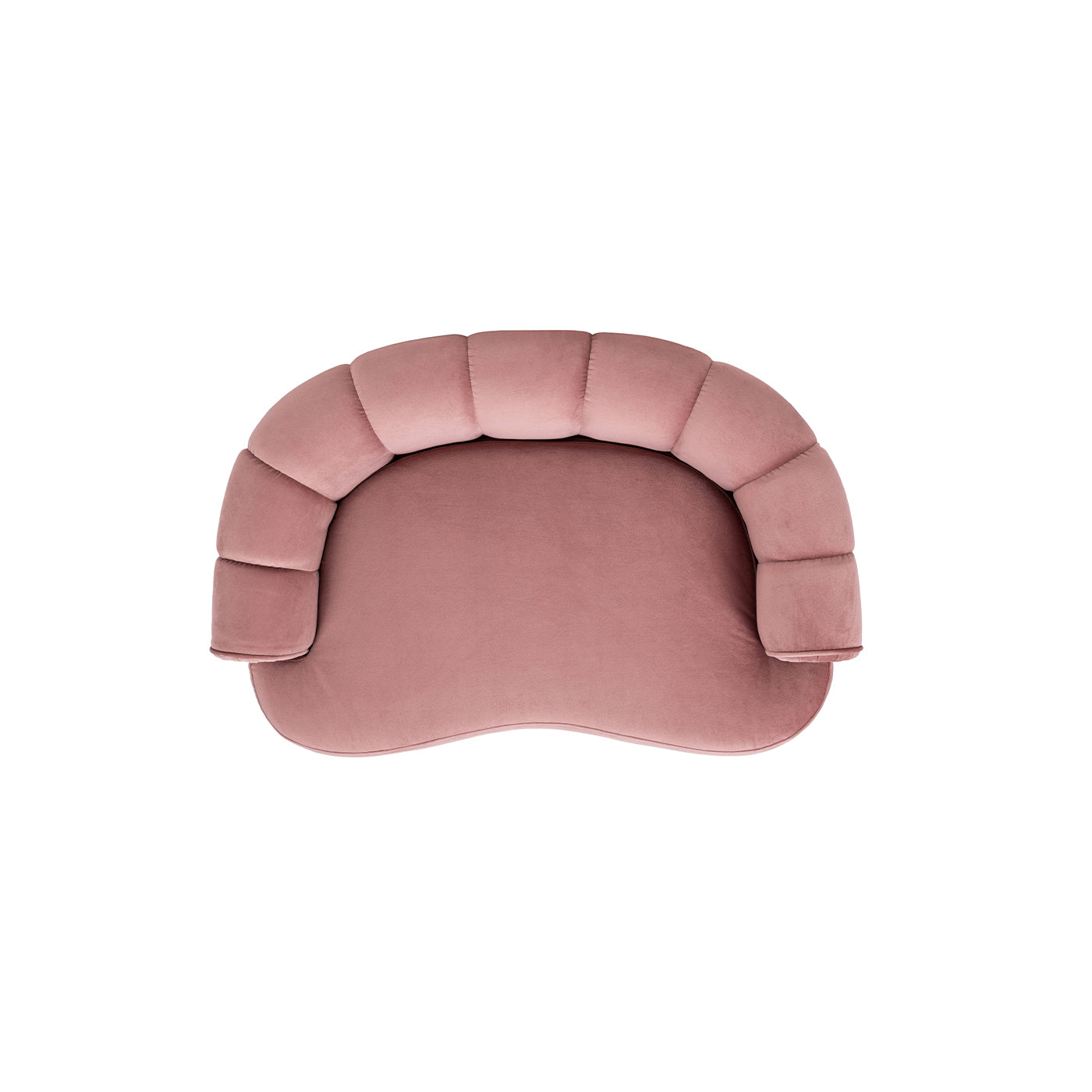 Halle 35.5in rolled-arm dog bed with channel-tufted back in pink velvet HouseOfZazla on Tampa Home & Garden Store
