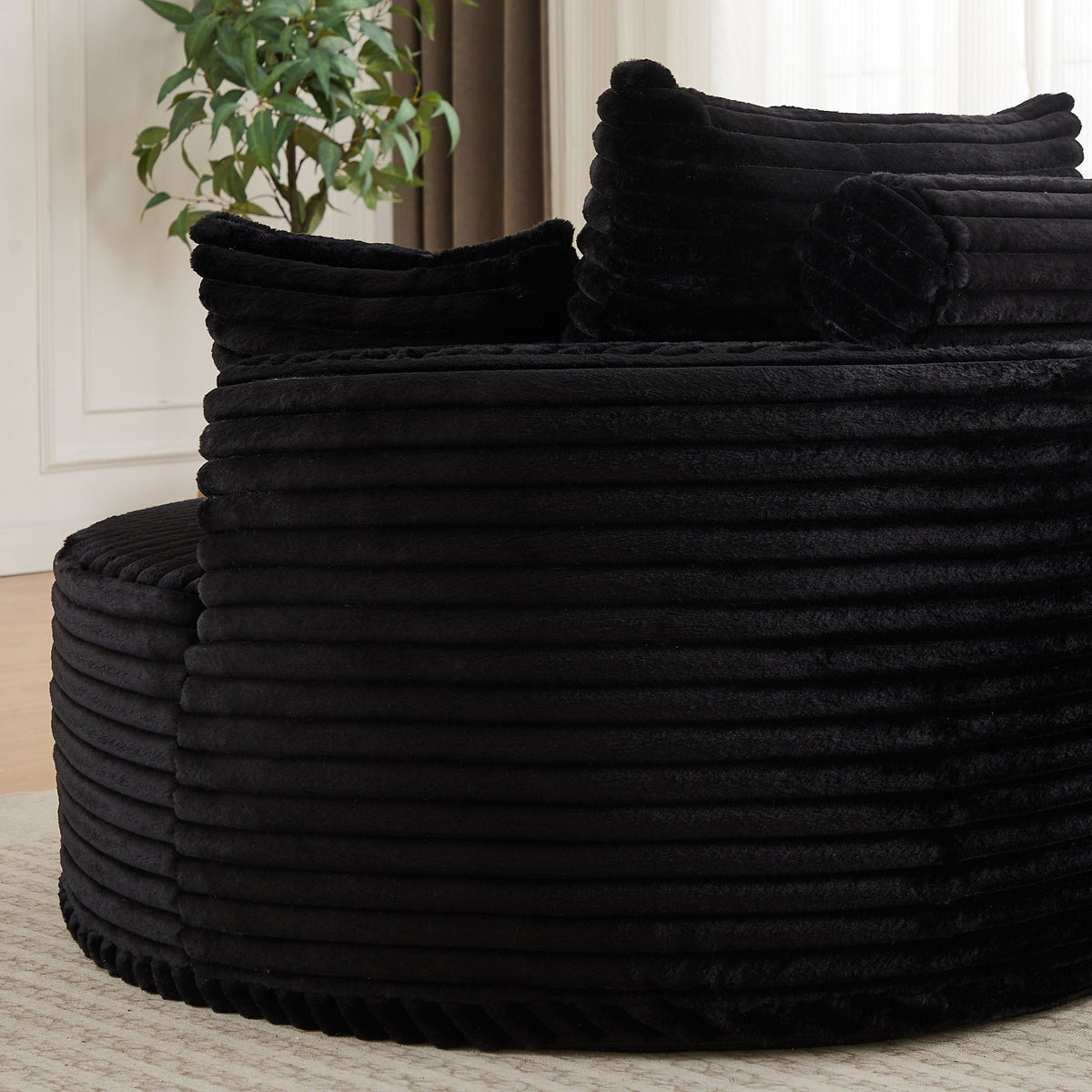 Modern single sofa with a backrest pillow