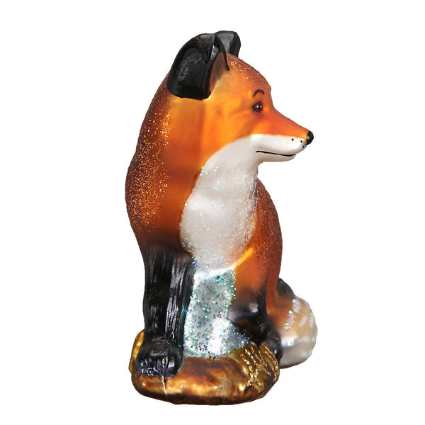 Adorno de cristal de zorro rojo