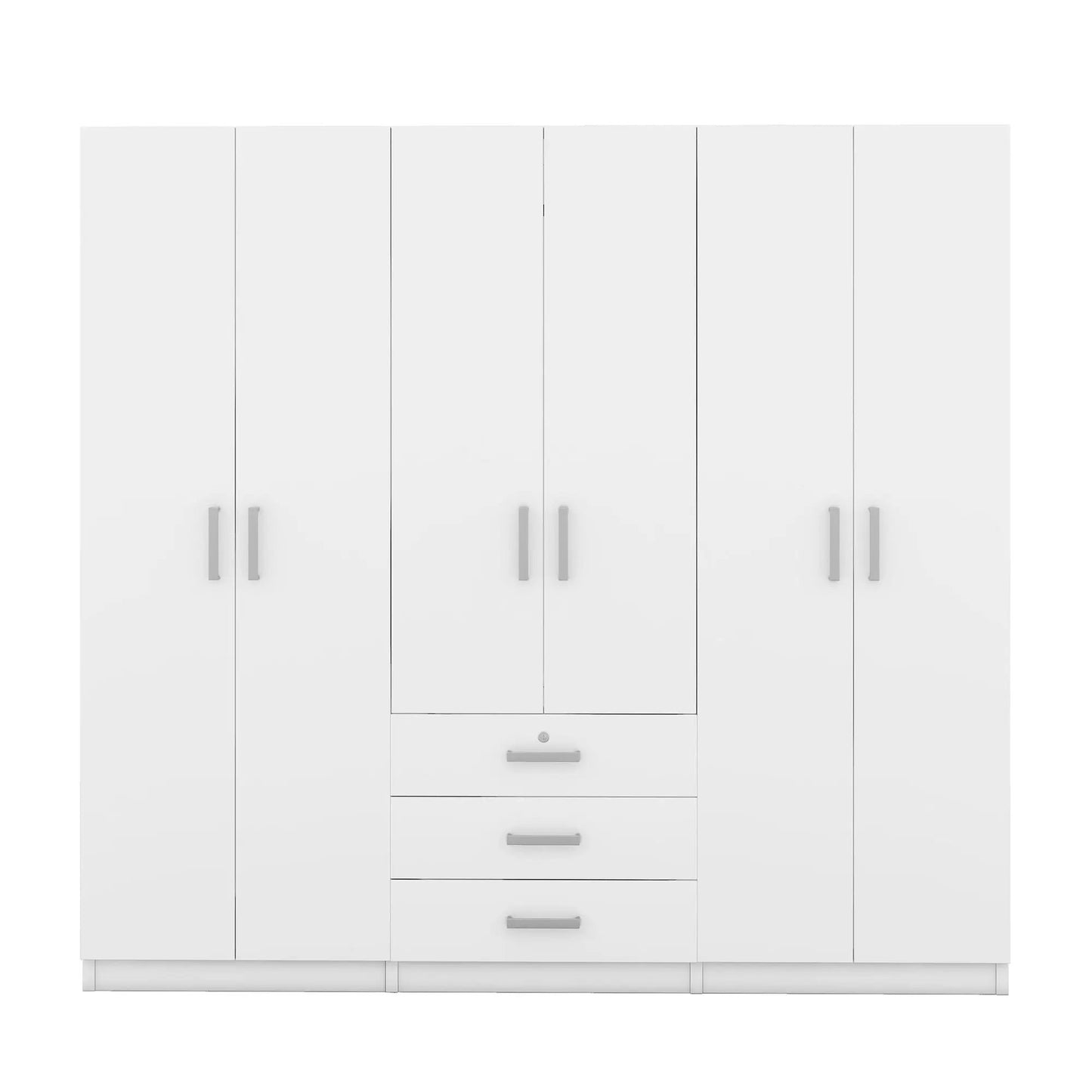 6 Doors Wardrobe Storage for Bedroom with Drawers