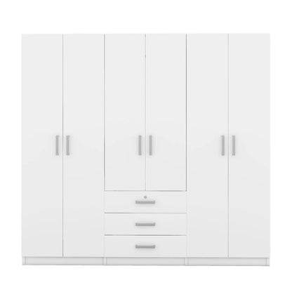 6 Doors Wardrobe Storage for Bedroom with Drawers