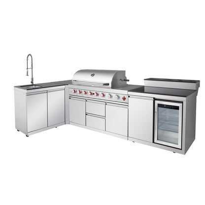 Outdoor Kitchen Island With Stainless Grill