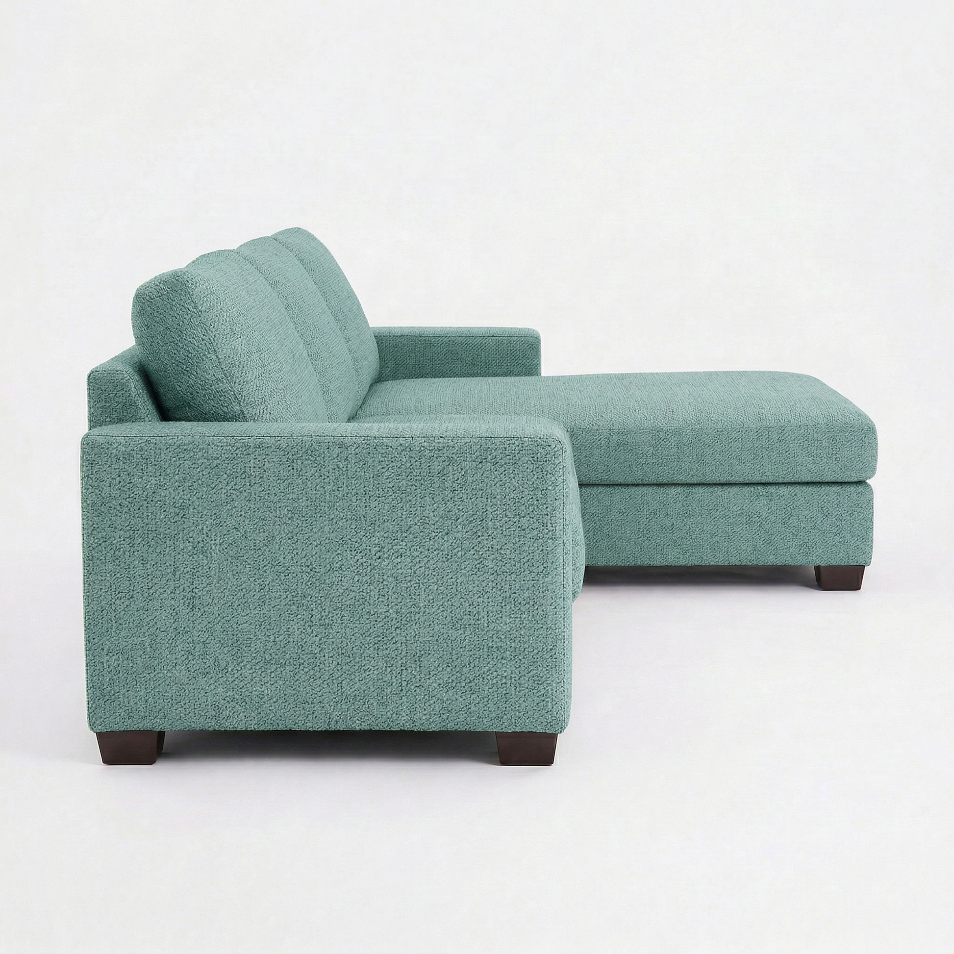 Modena Sectional Sofa - Teal textured fabric, L-Shaped with chaise on Tampa Home & Garden Store