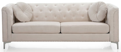 Pompano Elegant Contemporary Microsuede Sofa