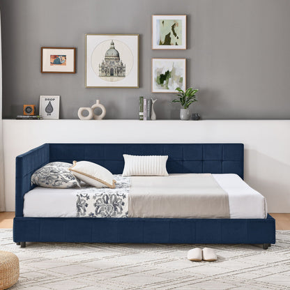 Mid Century Storage Upholstered Tufted Bed Frame