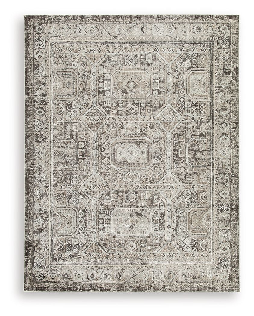 Junley rug, area rug by Unique Piece Furniture in distressed beige-gray oriental pattern on Tampa Home & Garden Store