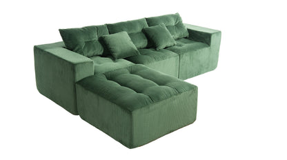Modern Corduroy and L Shape Modular Sofa