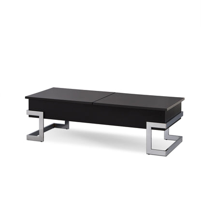 High gloss black lift-top coffee table with hidden storage, HouseOfZazla, chrome legs on Tampa Home & Garden Store