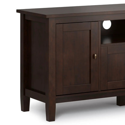 Warm Shaker TV Media Stand dark espresso wood with paneled doors by Unique Piece Furniture on Tampa Home & Garden Store