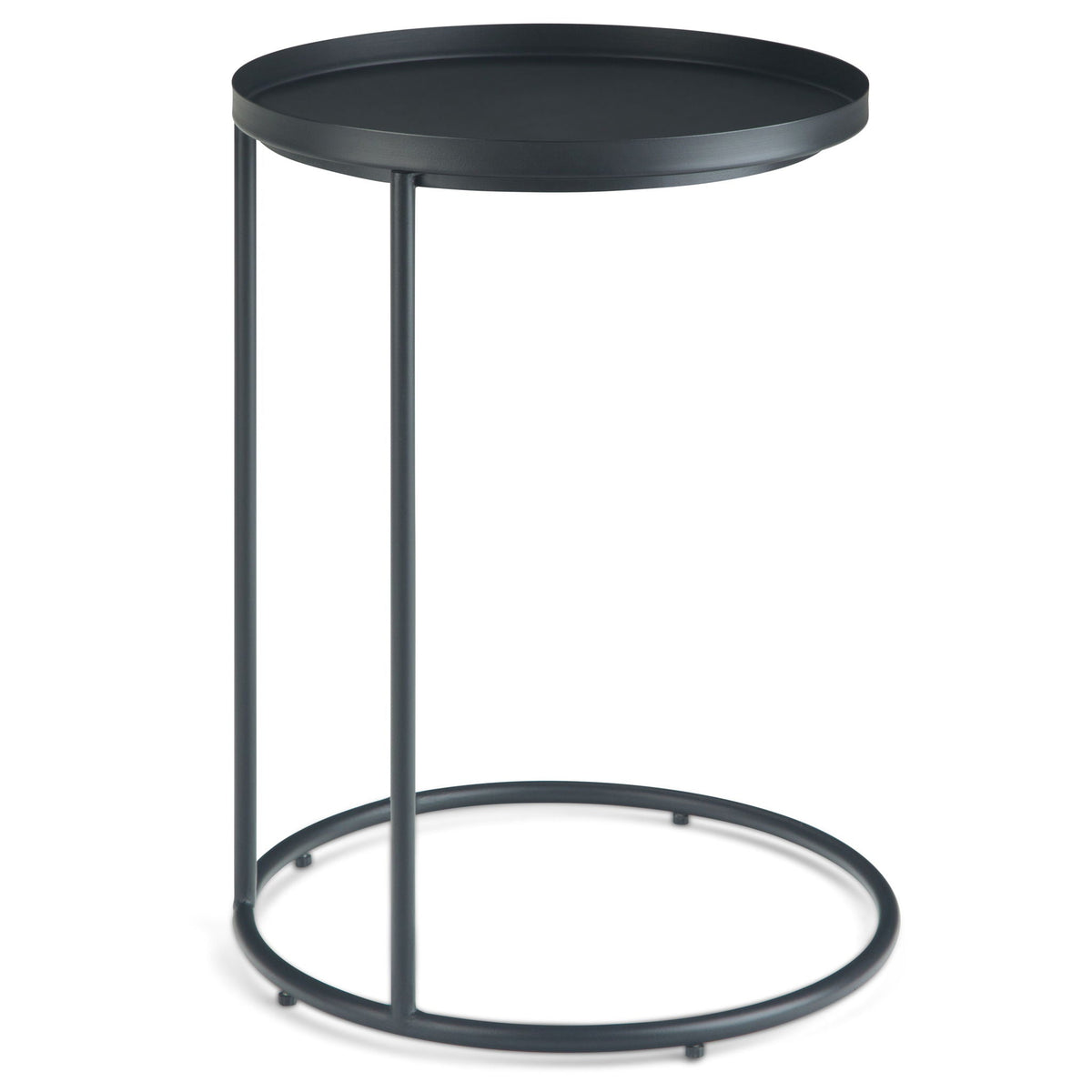 Monet black metal nesting tables set of 2 with round tops and slim legs HouseOfZazla on Tampa Home & Garden Store
