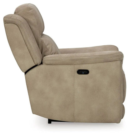Next-Gen Durapella - Power Recliner beige upholstery with side USB power control on Tampa Home & Garden Store