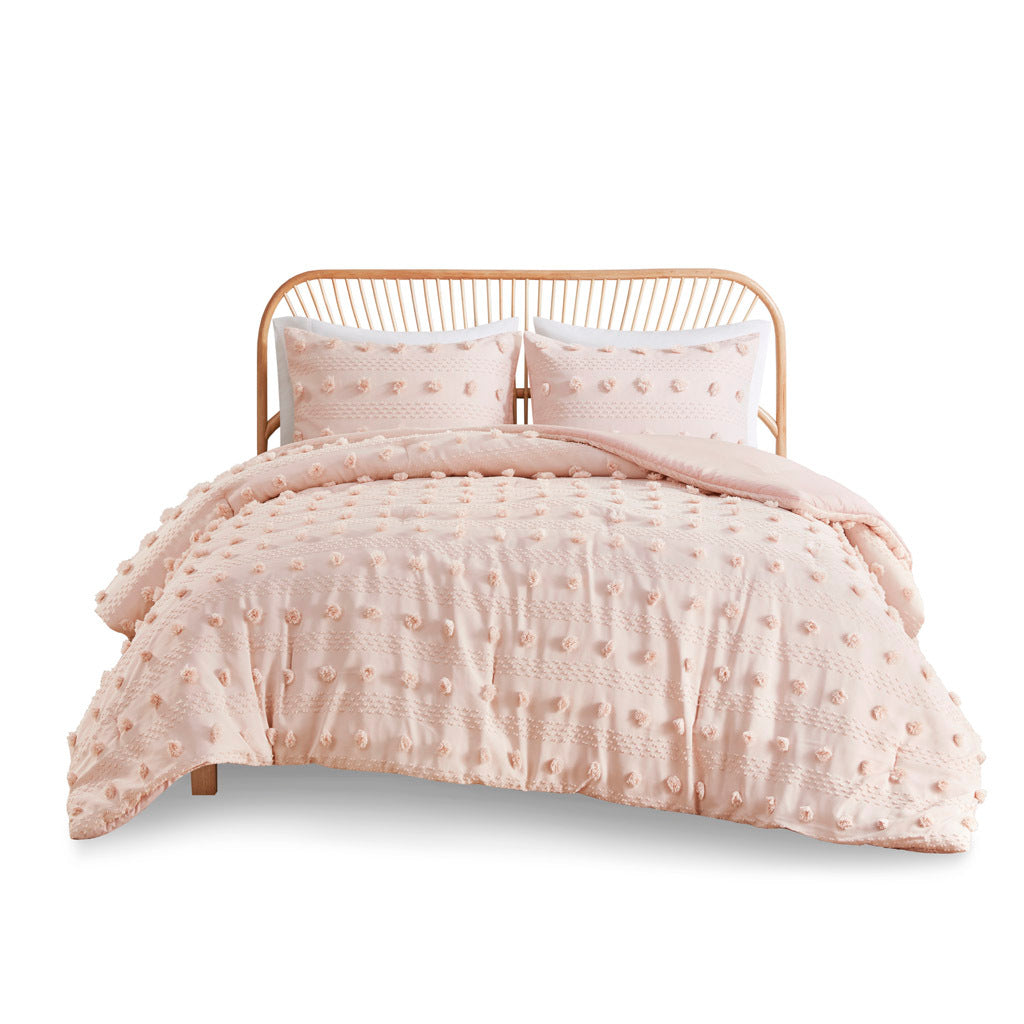 Luxury Full Queen Clip Jacquard Comforter and Set