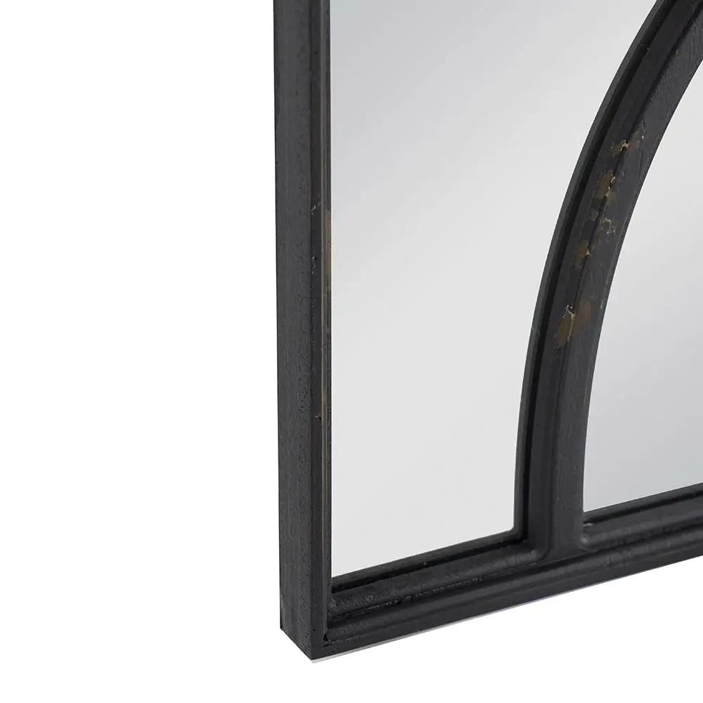 Rectangular wall mirror with antique black distressed wood frame, set of 2 on Tampa Home & Garden Store