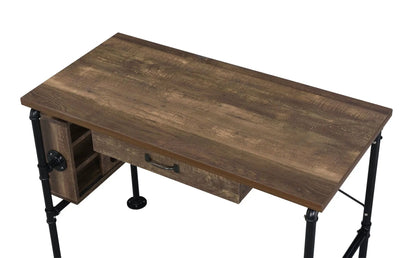 Endang Writing Desk Weathered Oak and Black