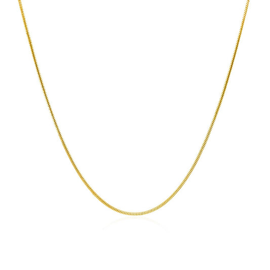 14k yellow gold round snake chain necklace 0.9mm by Bids.com on Tampa Home & Garden Store