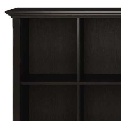Amherst Cube Storage Bookcase in black wood finish by Unique Piece Furniture with open cube shelves on Tampa Home & Garden Store