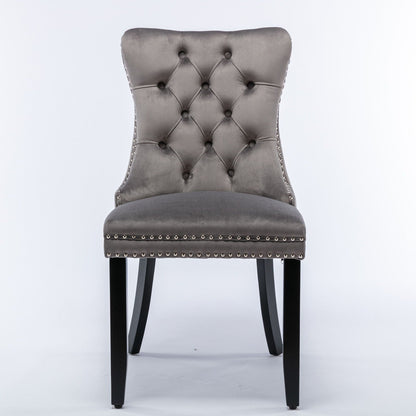 Nikki High End Tufted Dining Chair Set of Two