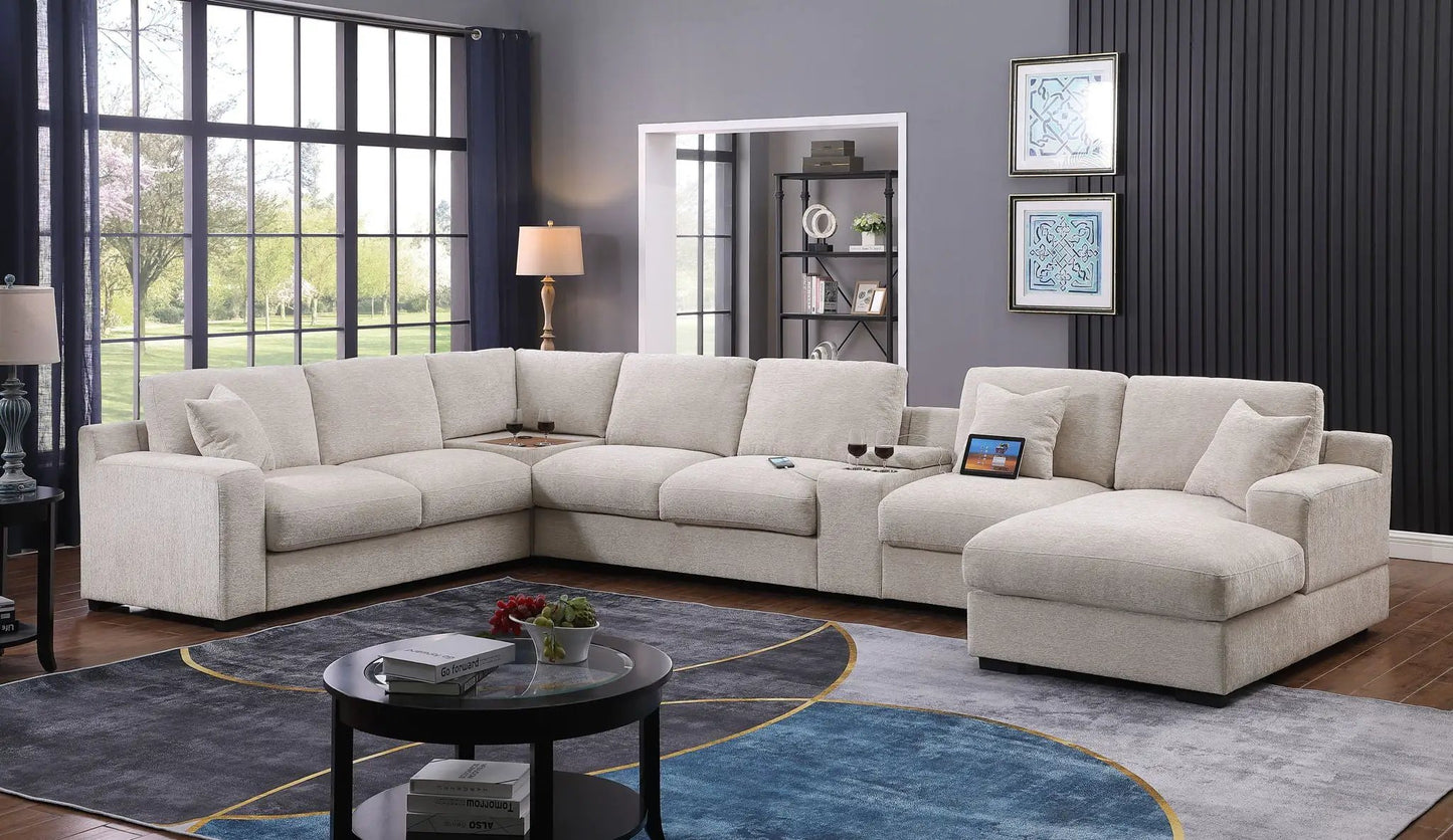 Celine Fabric Corner Sectional Sofa Right Chaise