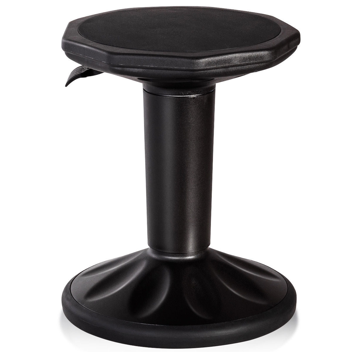 Taburete ajustable de aprendizaje activo para oficina en casa con asiento acolchado - Negro