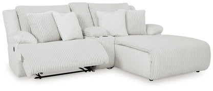 Top Tier Corduroy Reclining Sectional with Chaise