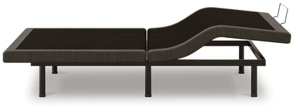 Comfort Premier Adj Base split adjustable base in dark brown upholstery with curved head on Tampa Home & Garden Store