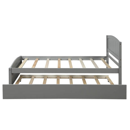 Platform Bed and Headboard With Footboard Slats