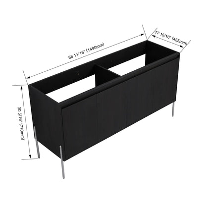 Black freestanding bathroom vanity with soft-close cabinet doors by Unique Piece Furniture on Tampa Home & Garden Store