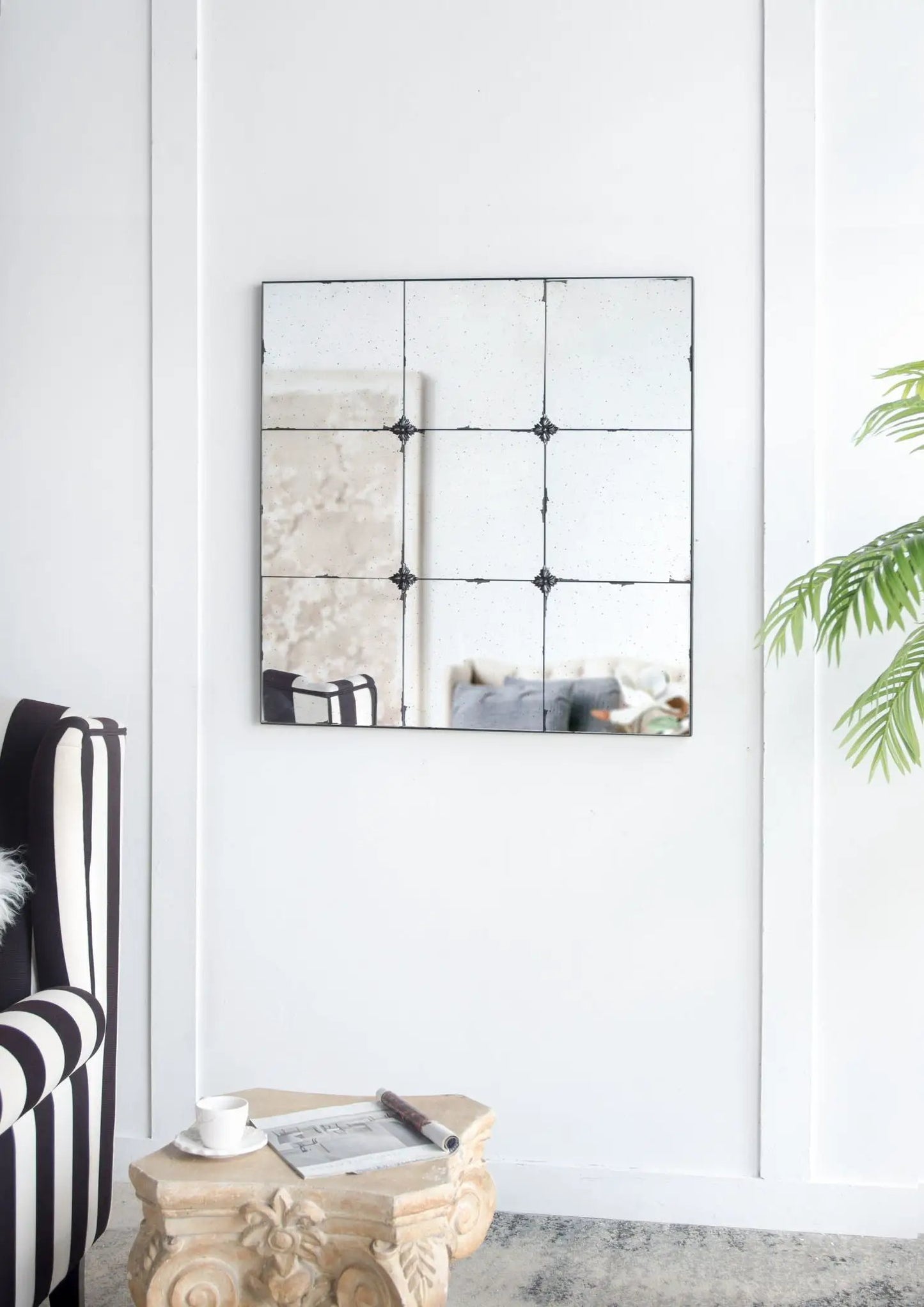 Traditional Glass Panel Mirror for Wall Decor