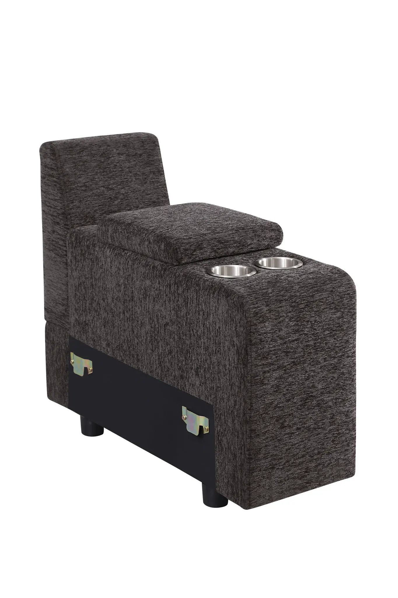 Nyeisha coffee sofa chaise, stationary sectional with two cupholders, Unique Piece Furniture on Tampa Home & Garden Store