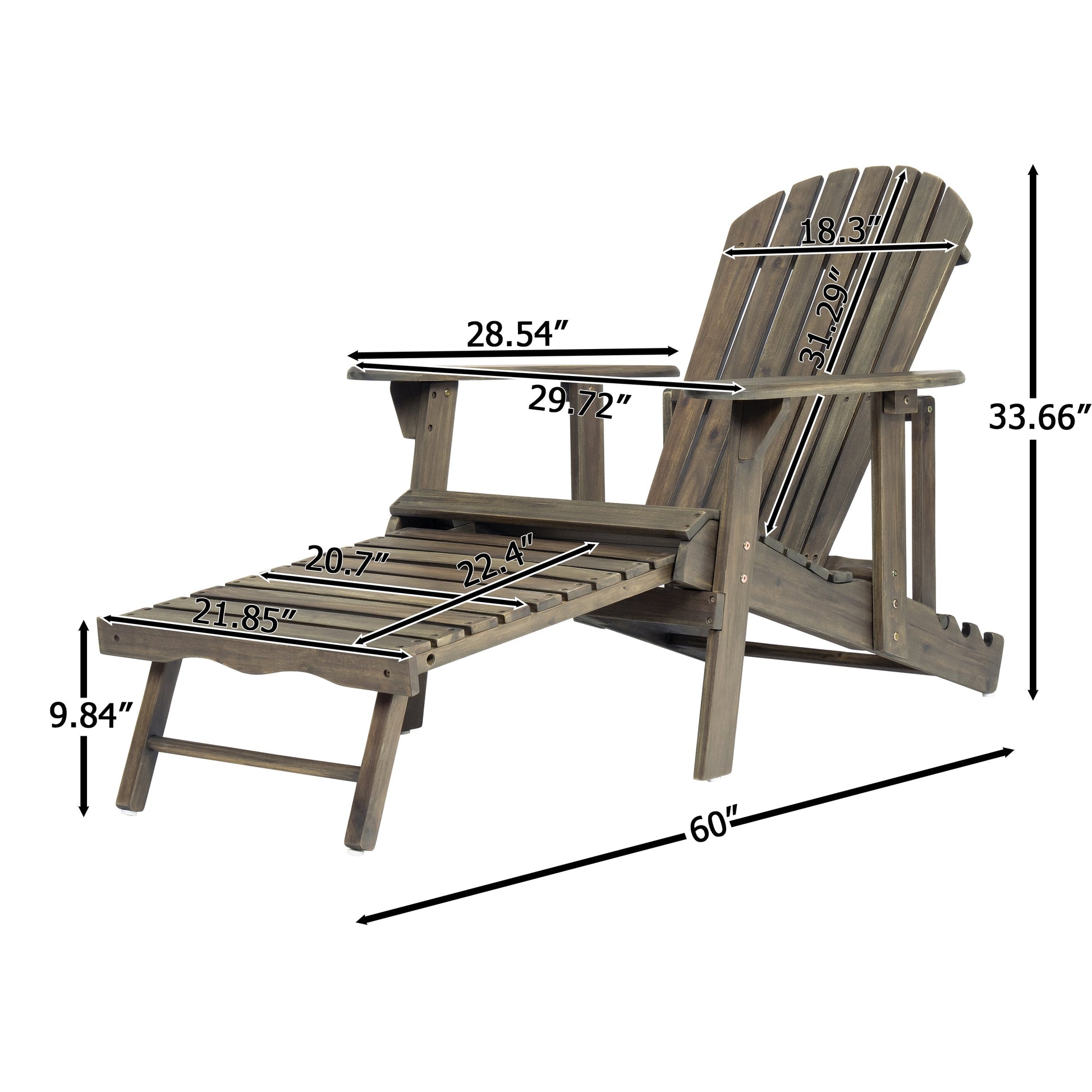 Malibu Adirondack Chair wooden brown outdoor furniture by HouseOfZazla on Tampa Home & Garden Store