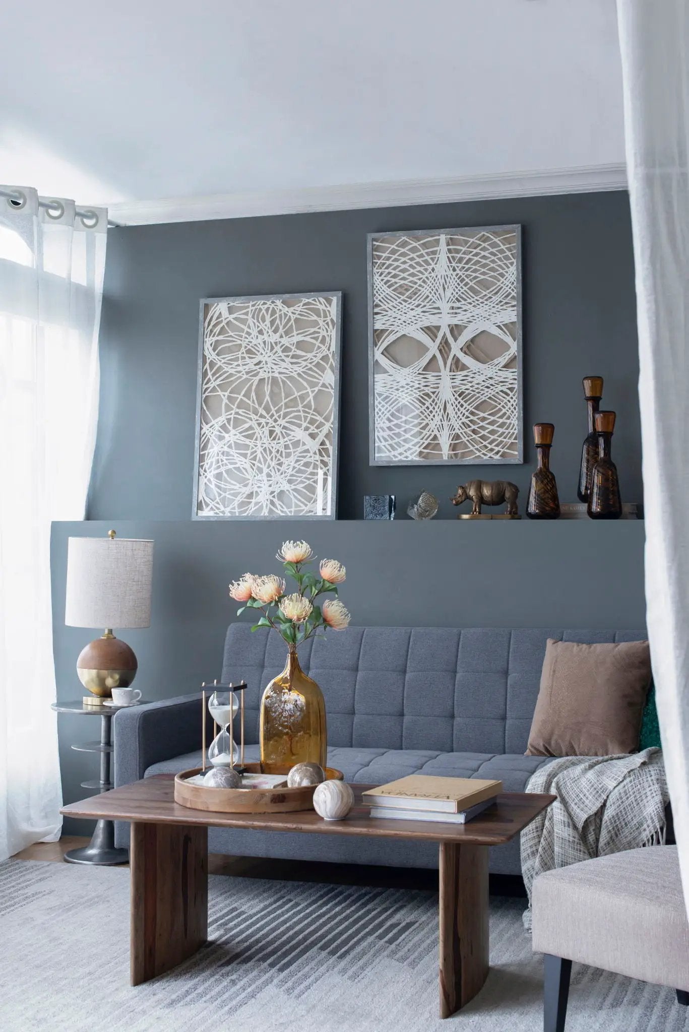 Leaf Shadow Box Wall Decor set of 2 in white and gray frames by Unique Piece Furniture on Tampa Home & Garden Store