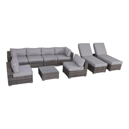 4-piece outdoor seating set with cushions, handcrafted wicker design by Unique Piece Furniture on Tampa Home & Garden Store