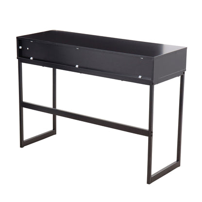 Contemporary console table with storage drawer in black metal by HouseOfZazla on Tampa Home & Garden Store