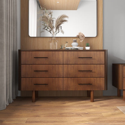 6-drawer dresser brown walnut solid wood by HouseOfZazla on Tampa Home & Garden Store