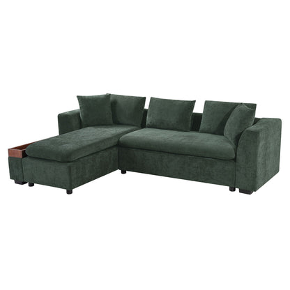 Modern L Shaped Sofa With Storage And Upholstery