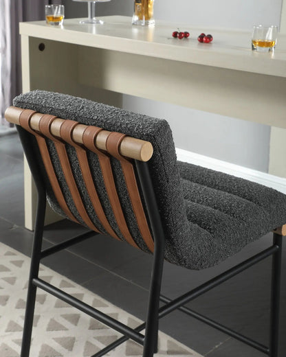 Lahni Boucle Fabric Counter Height Dining Chair