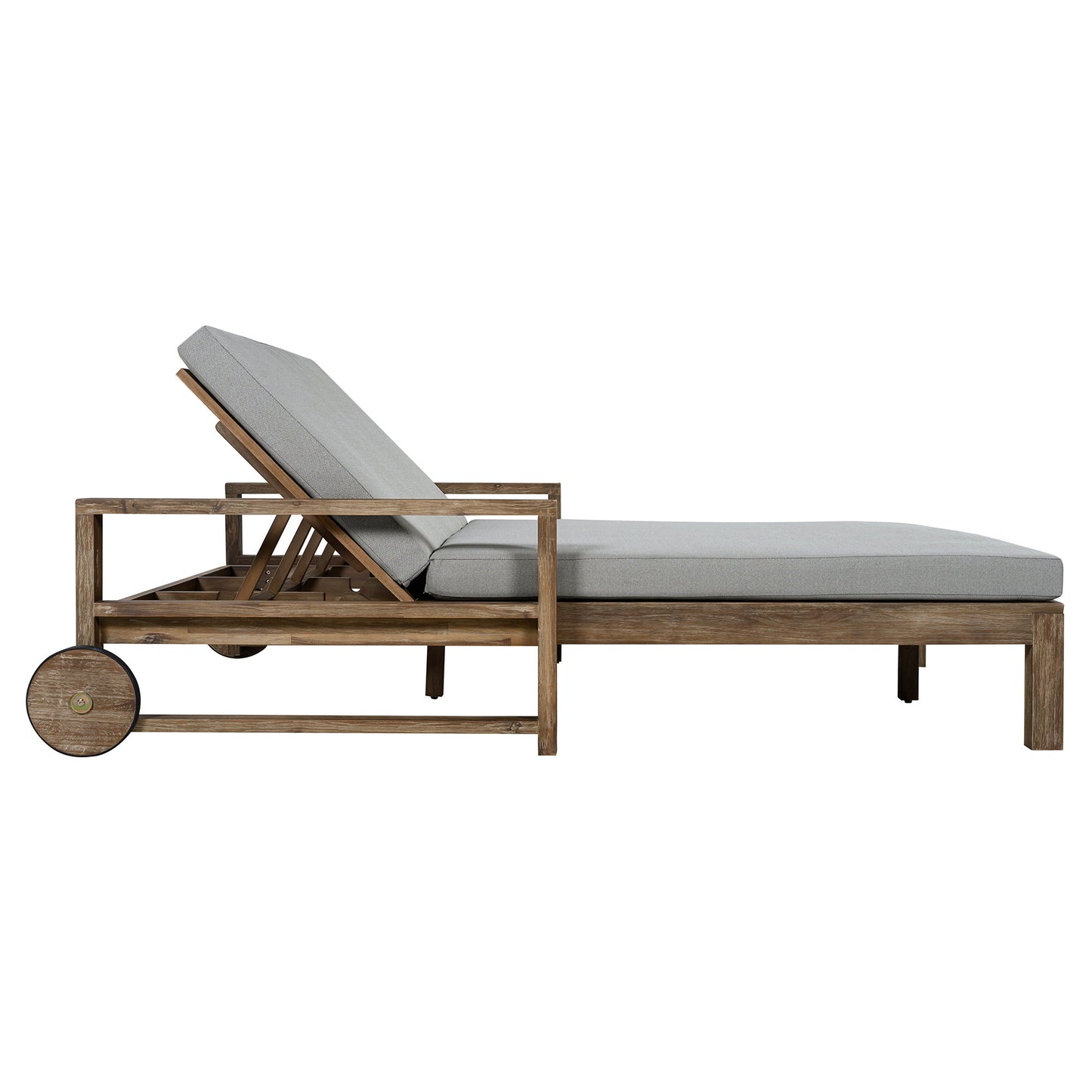 Farmhouse Wooden Outdoor Sunbed and Bench
