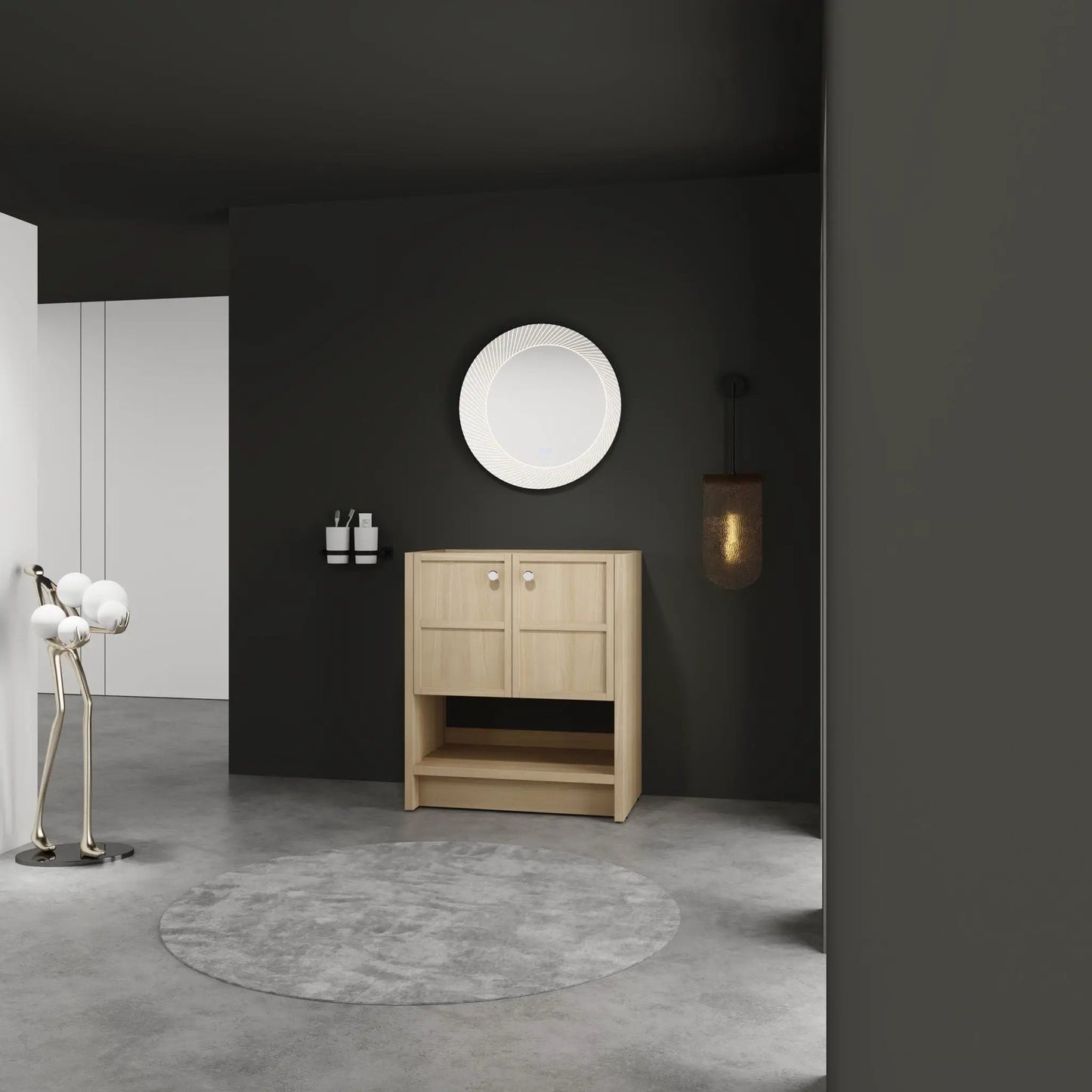Freestanding Bathroom Vanity with Closing Doors