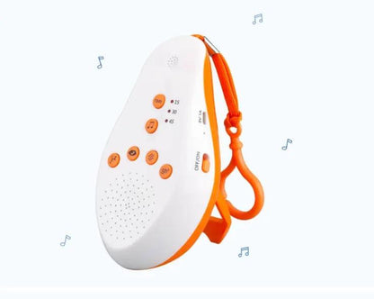 Baby pacifying sleep aid music device by FLIPSTYLEZLLC, white with orange strap on Tampa Home & Garden Store