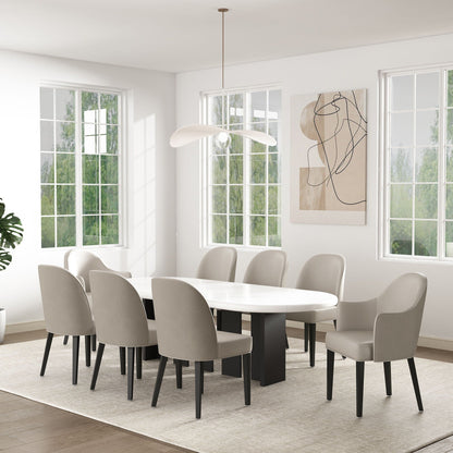 Modern Solid Beech Wood and Vegan Armchair