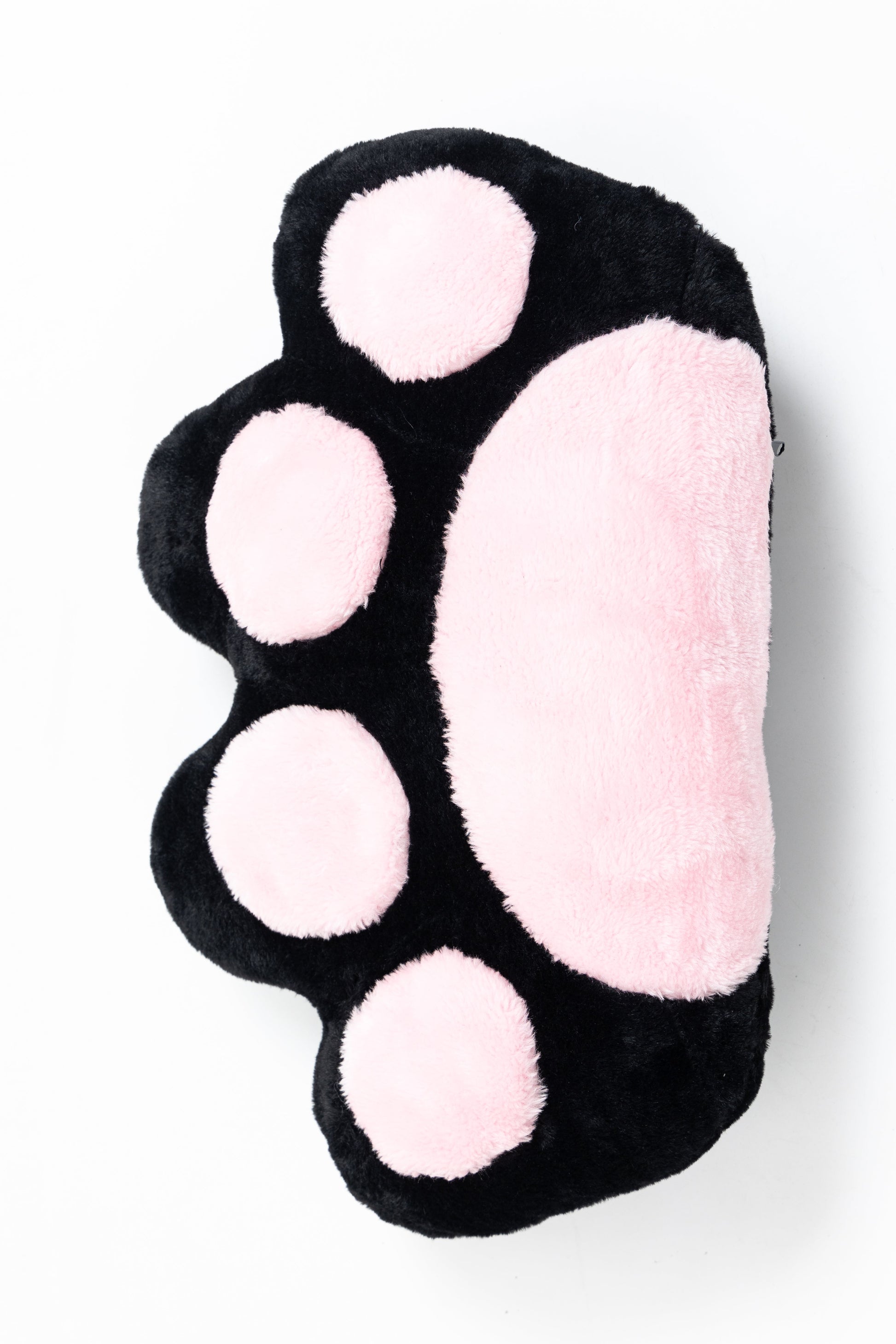 Cat gaming chair with paw lumbar cushion in pink and black plush by HouseOfZazla on Tampa Home & Garden Store
